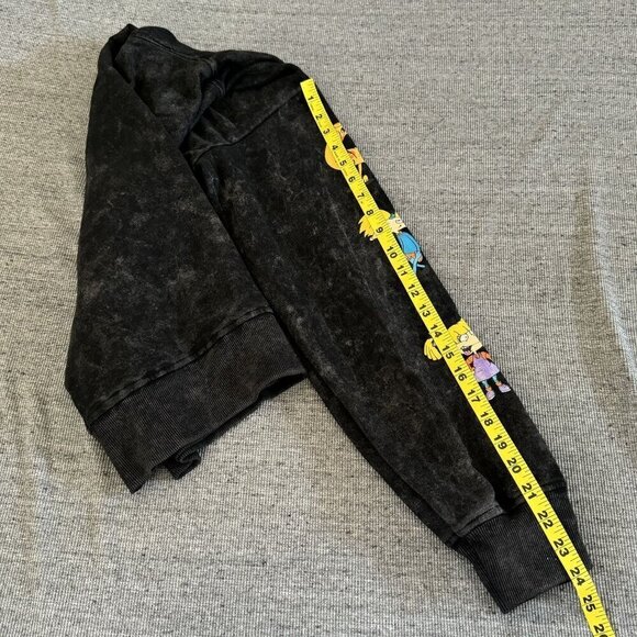 Nickelodeon Logo Retro 90's Style  Black Hoodie Graphic Print Women Size S - Picture 7 of 14